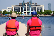 Watching dragon boat racing